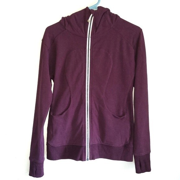 Lululemon On The Daily Hoodie Heathered Bordeaux Drama French Terry Size 4 - Picture 1 of 11